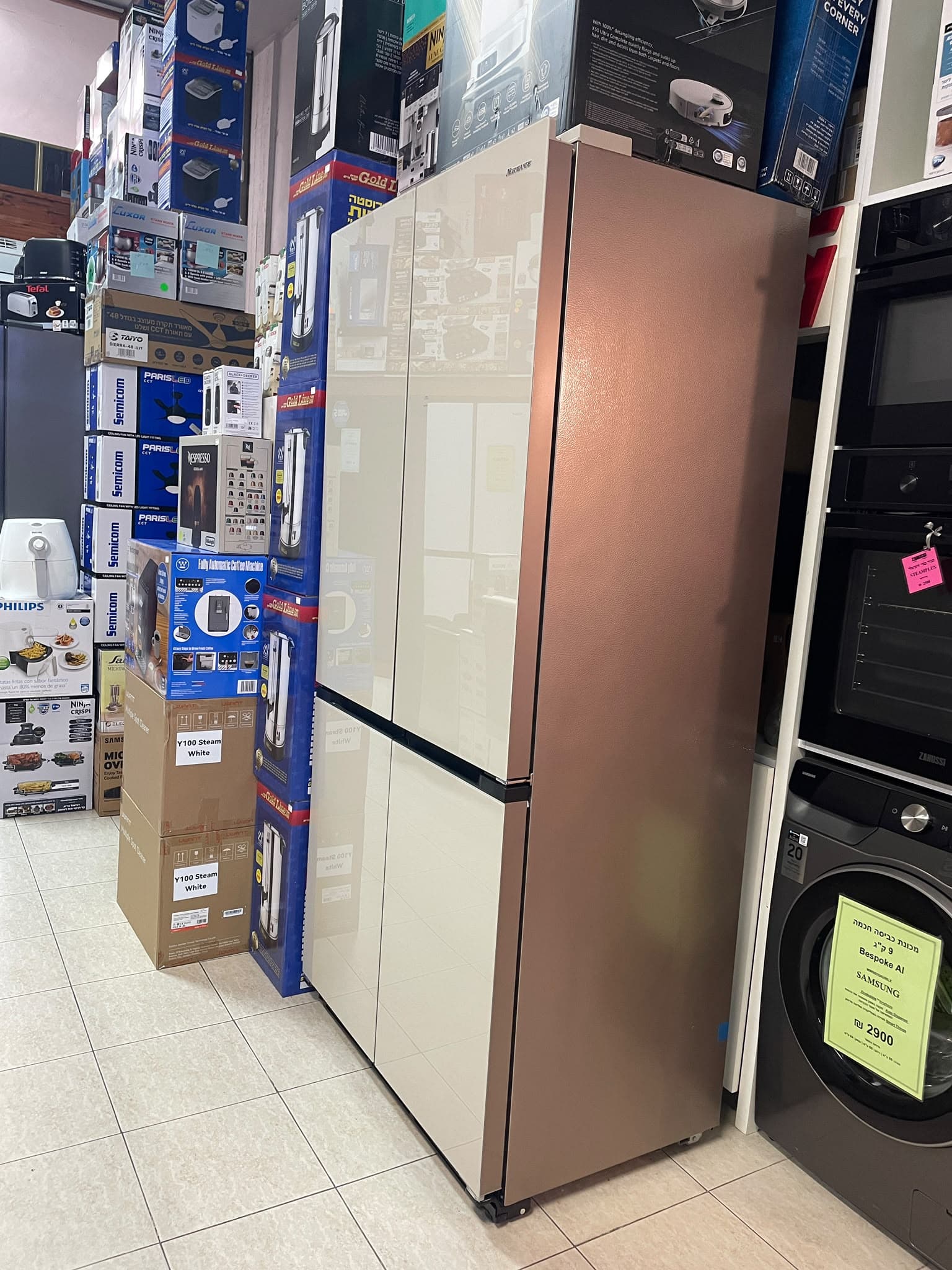 מקרר 4 דלתות 600 ליטר זכוכית קרם - חדד יובל אלקטריק בע״מ — 3 מתוך 3
